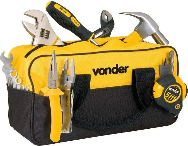 Bolsa em Lona Vonder para Ferramentas com 8 divisões/bolsos - Original