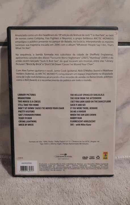 Dvd Arctic Monkeys - Live At T In The Park Festival 2011 - Foto 6