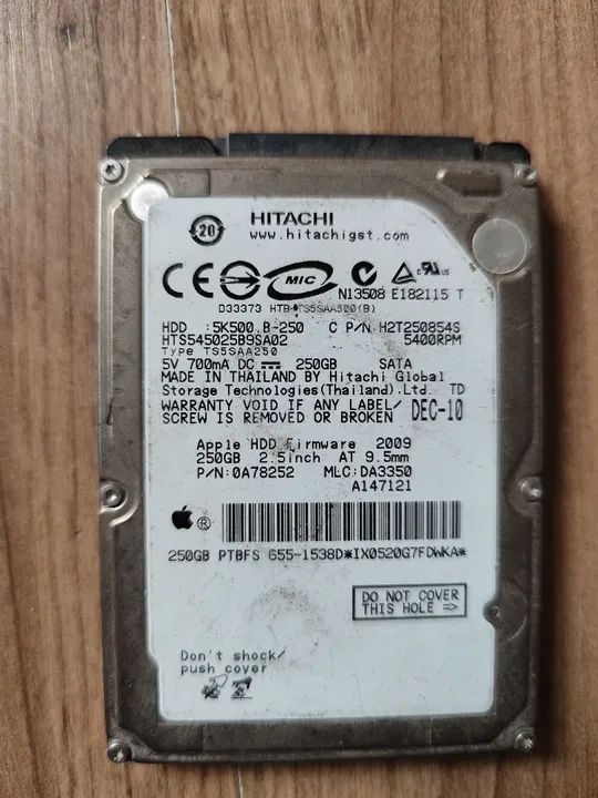 HD 250GB SATA Hitachi Apple  - Foto 2