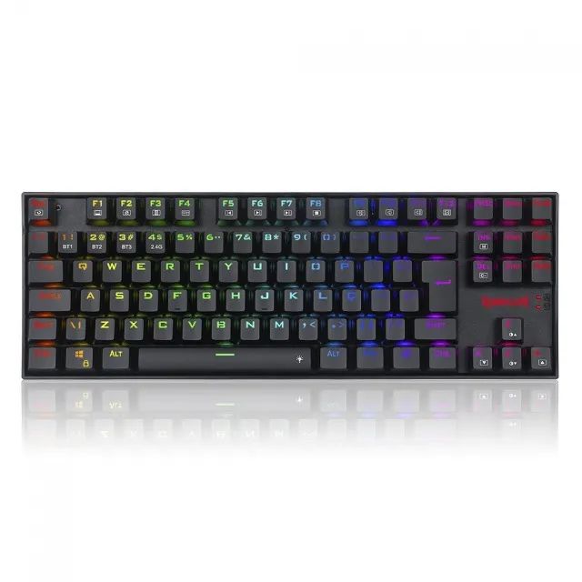Teclado Mecânico 80% Redragon Kumara Pro Black RGB Switch Black Tri-Mode BT.2.4GHz- WZetta