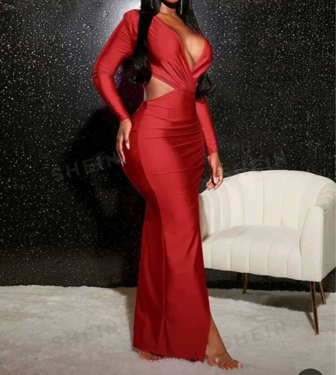 Vestido vermelho elegante 