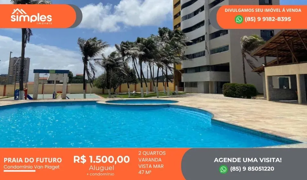 Imóvel para aluguel tem 47 metros quadrados com 2 quartos em Praia do Futuro II - Fortalez