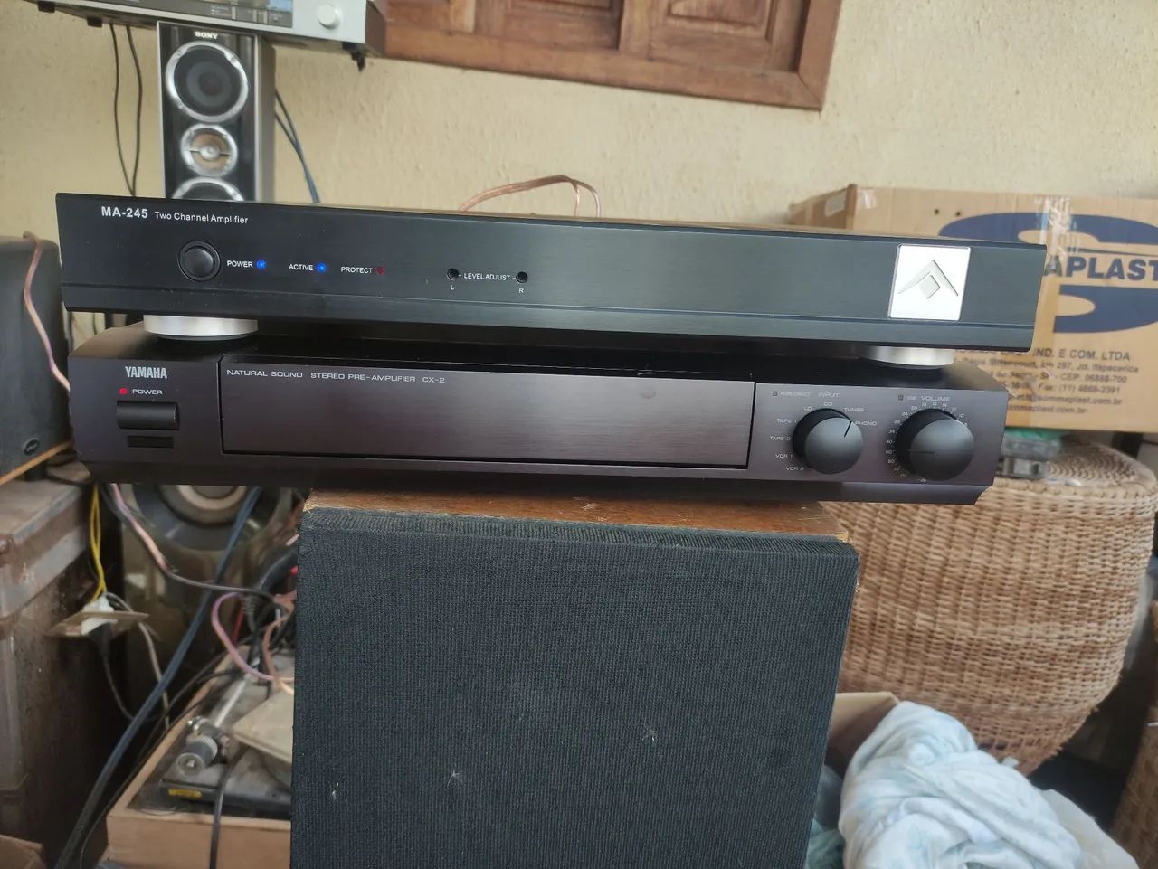 Conjunto de áudio Yamaha - amplificador e pré-amplificador - Foto 5
