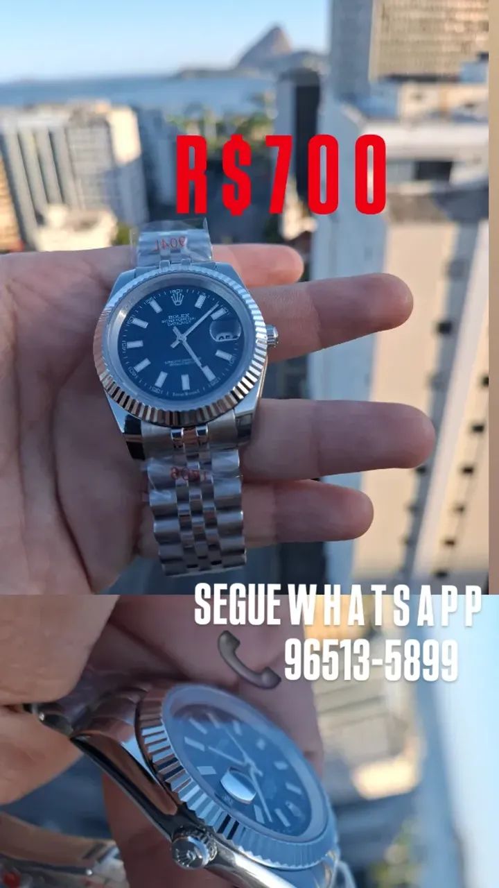 Relógio ROLEX Datejust Automático - Mostrador Azul Pulseira Jubileu - Foto 2