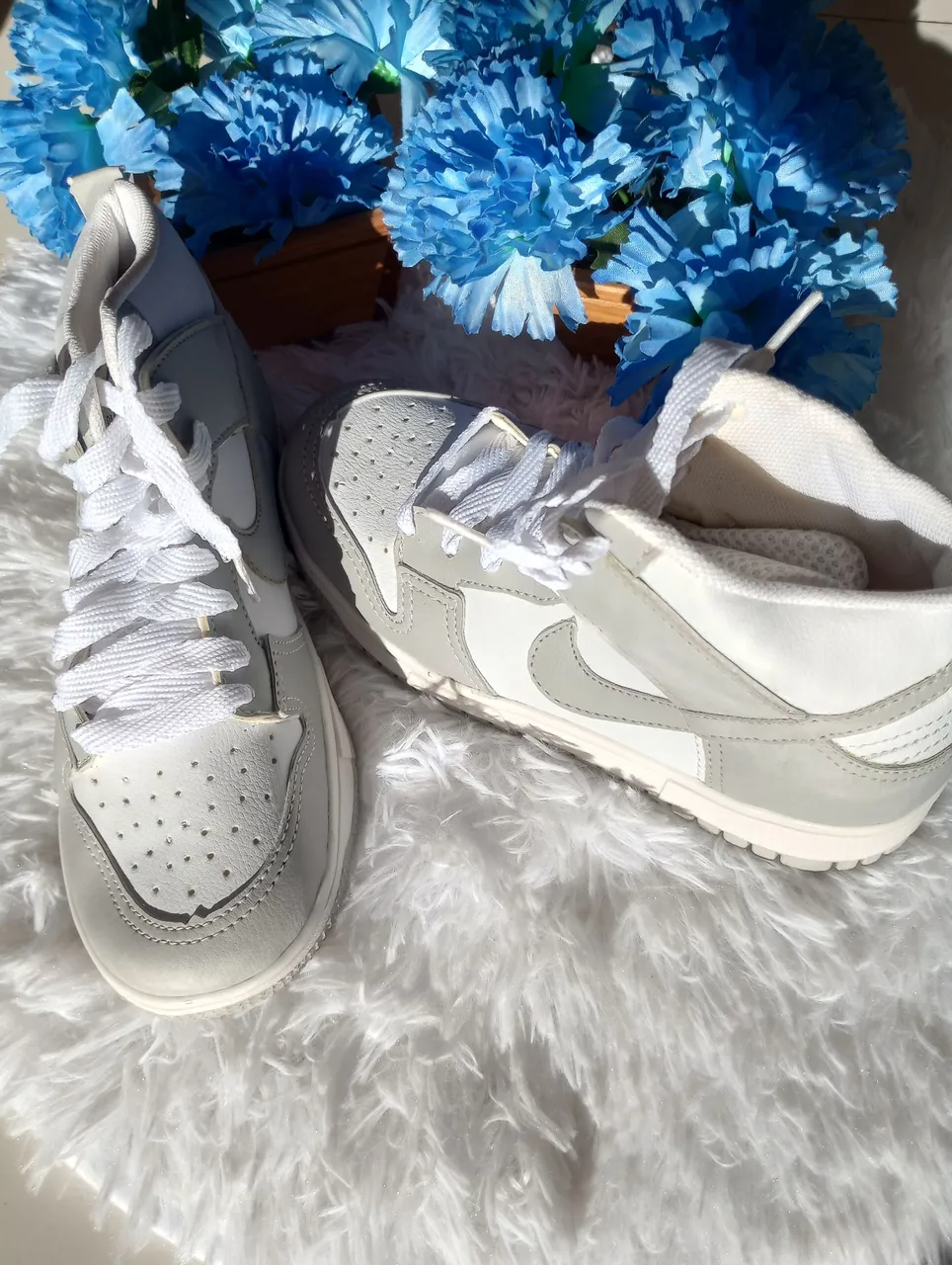 Tênis  botinha Nike Dunt cor cinza/branco Infantil unissex TAM 33 novo