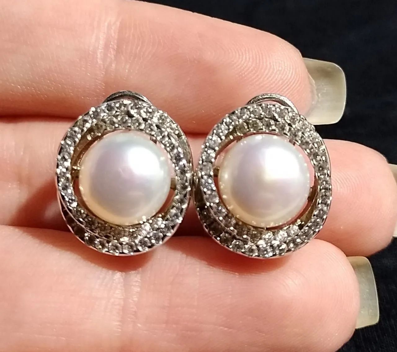 Conjunto Brincos e Anel de Prata 925 e Pérolas Naturais  - Foto 3