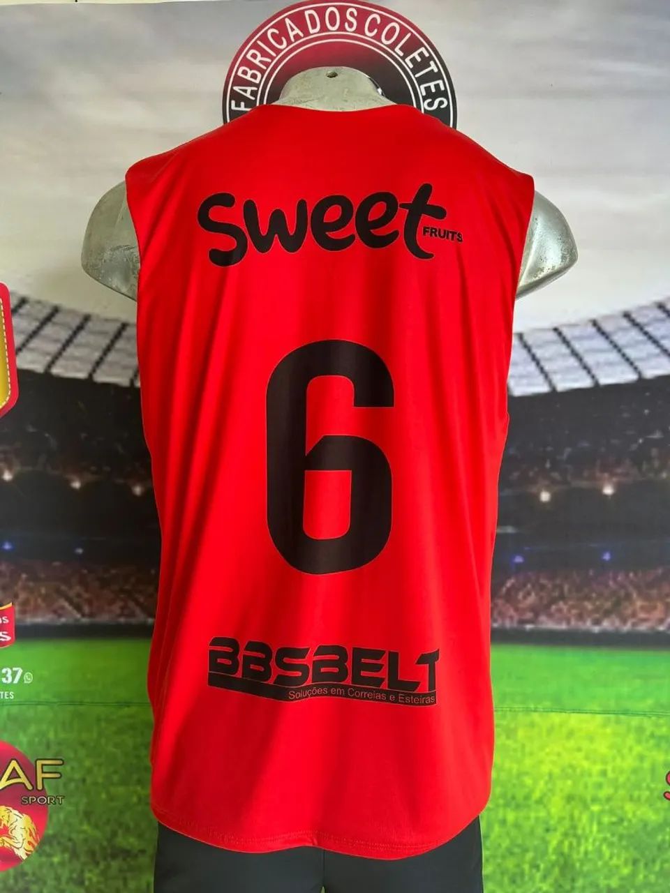 Colete dupla face  personalizado  com número 64304973257603124