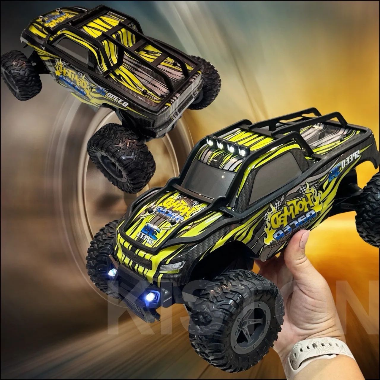 Carrinho Controle Remoto Fora Estrada RC Monster Recarregável Velocidade e diversão - Foto 3