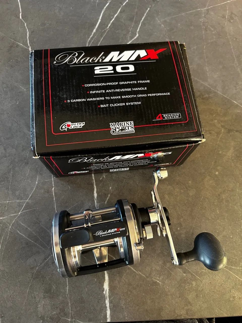 Carretilha de Pesca Black Max 4+1 Rolamentos - Foto 3