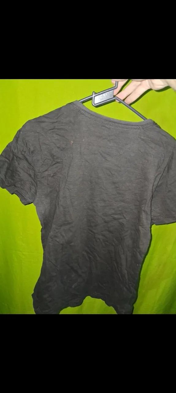 Camisa Feminina Preta Estampada - Foto 3