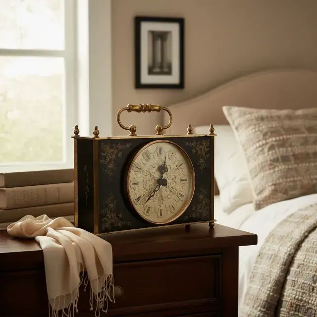 Relógio de Mesa Junghans (Alemão) Cx. Metal Maciço. Made in Germany - Foto 4