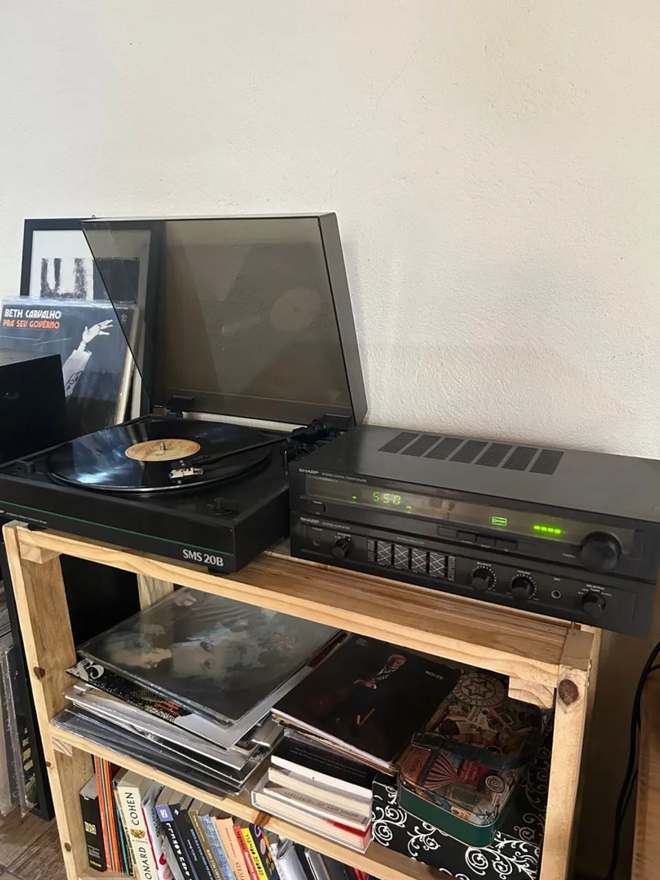 Aparelho de som vintage completo