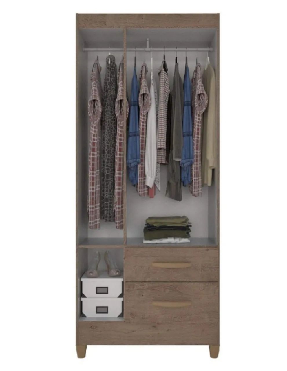 Guarda Roupa 3 Portas 2 Gavetas c/ Espelho Novo entregamos - Foto 2