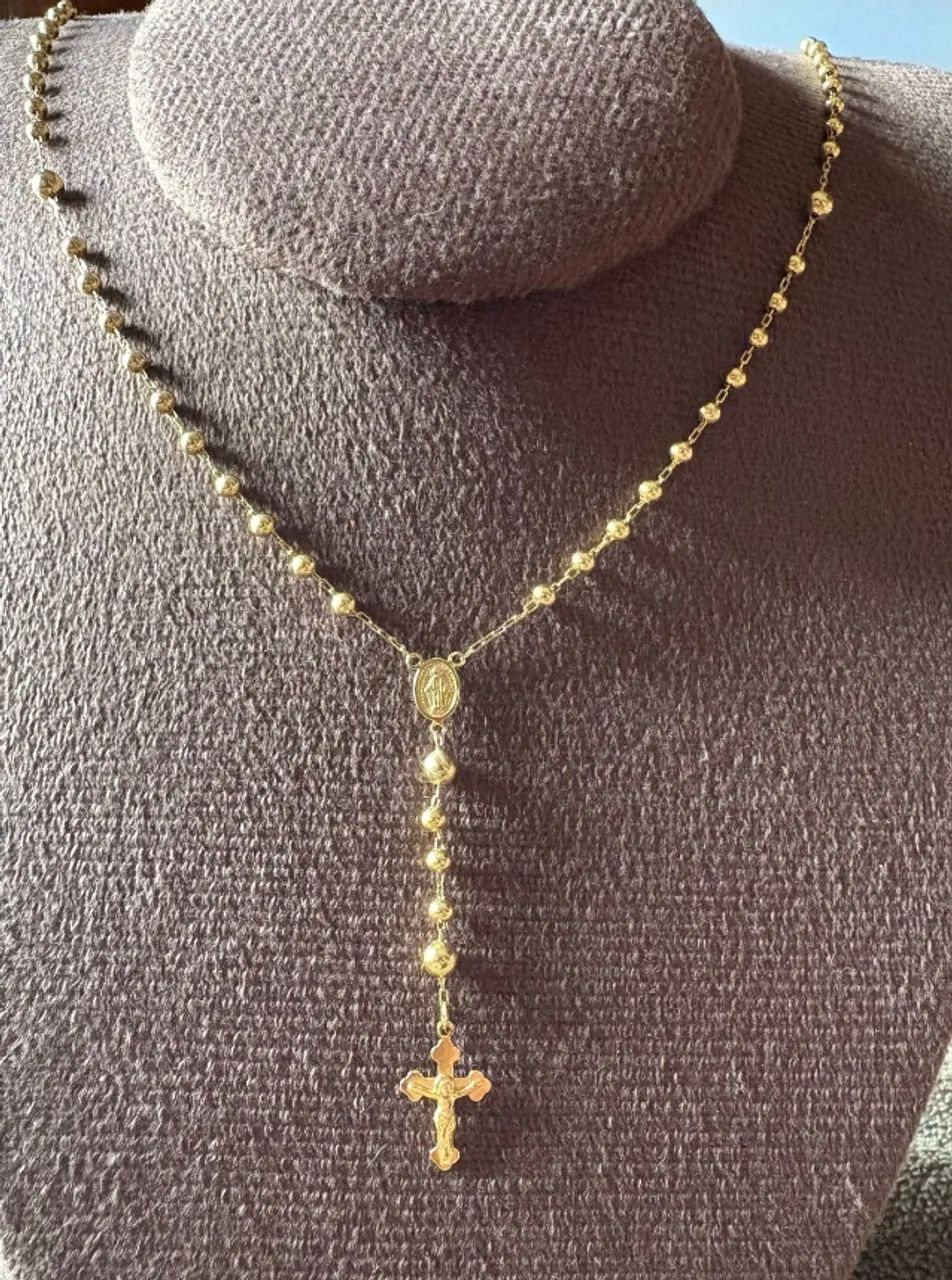 Corrente terço ouro 18k - Foto 3