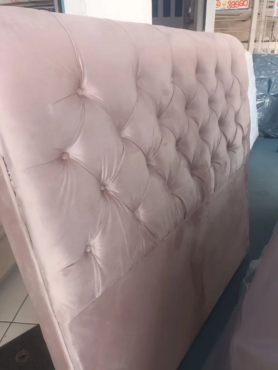 Cabeceira  casal capitonê  rosa