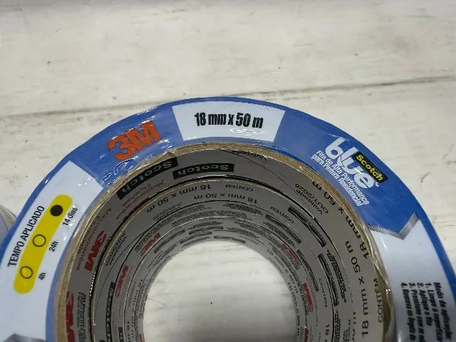 8x Fita Crepe Alta Performance 3M Blue Scotch 18mm x 50 Metros - Foto 3