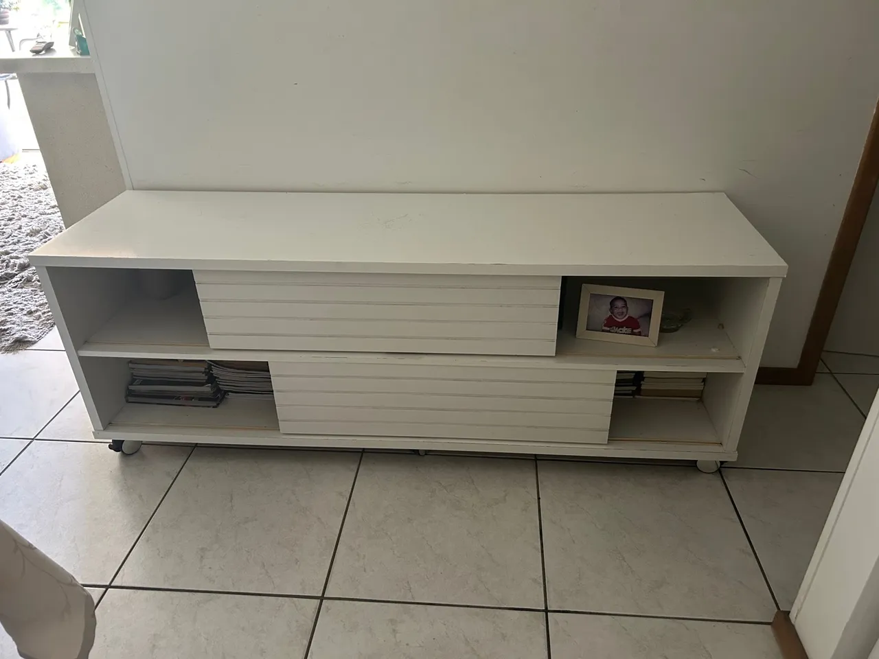 Vendo rack branco semi novo