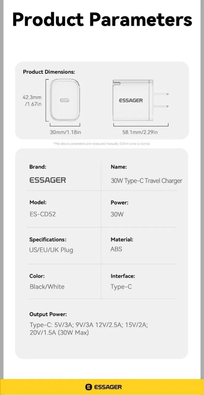 Carregador PD30W Tipo C Black - Foto 6