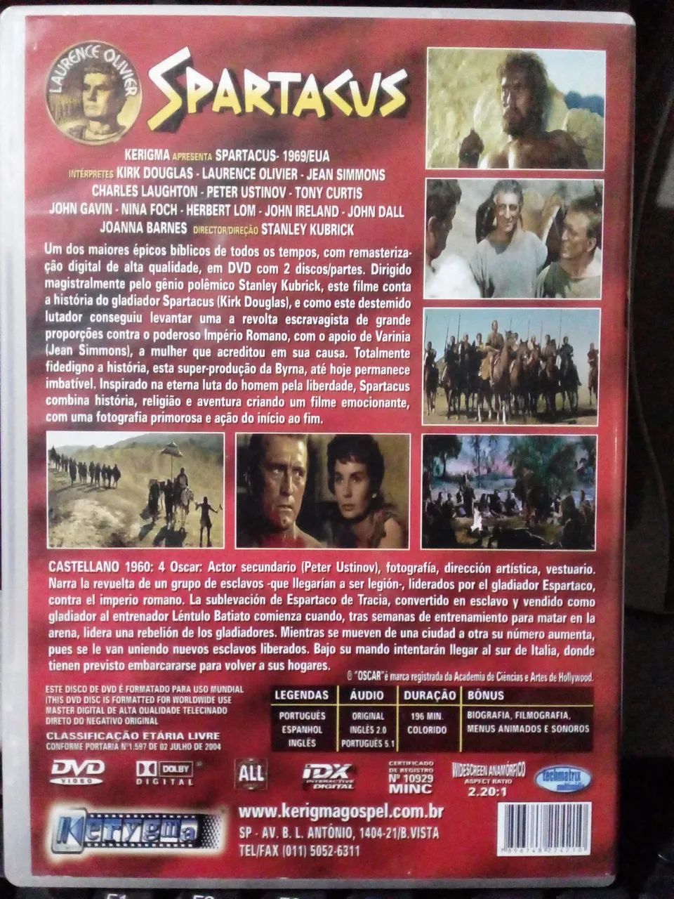 Spartacus- Stanley Kubrick 1969 DVD duplo novíssimo! - Foto 2