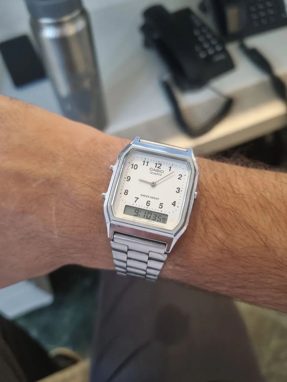Relógio Casio AQ-230  Analógico Digital Masculino - Foto 2