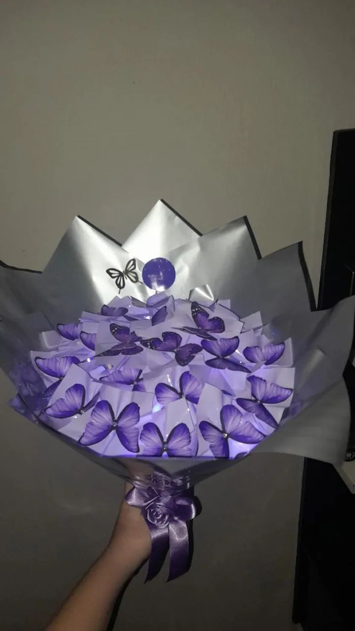 Buquê de borboletas com luzes de LED  - Foto 4