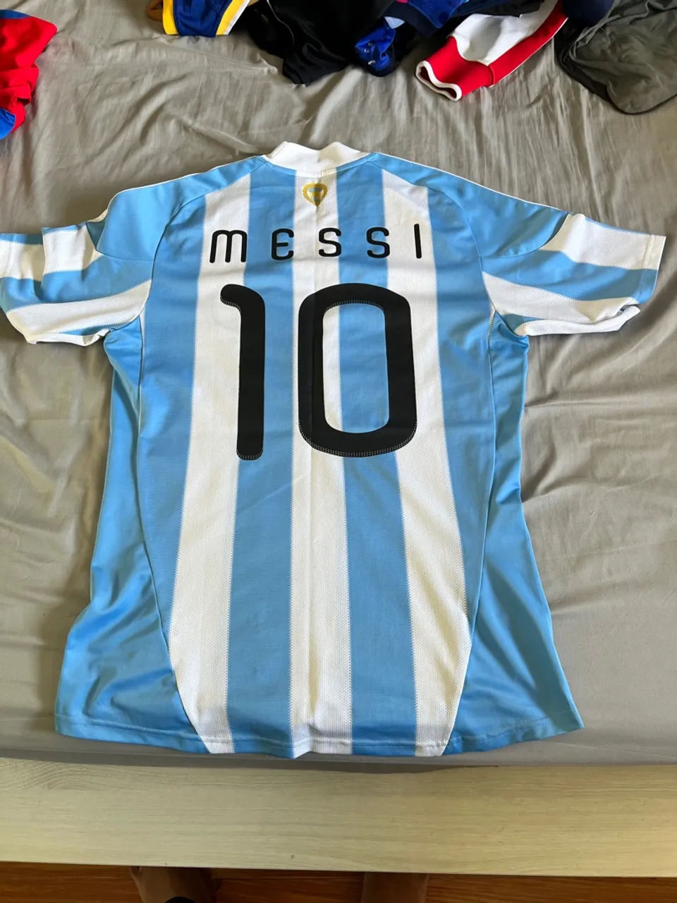 Camisa Argentina Messi 10 e Espanha copa 2010