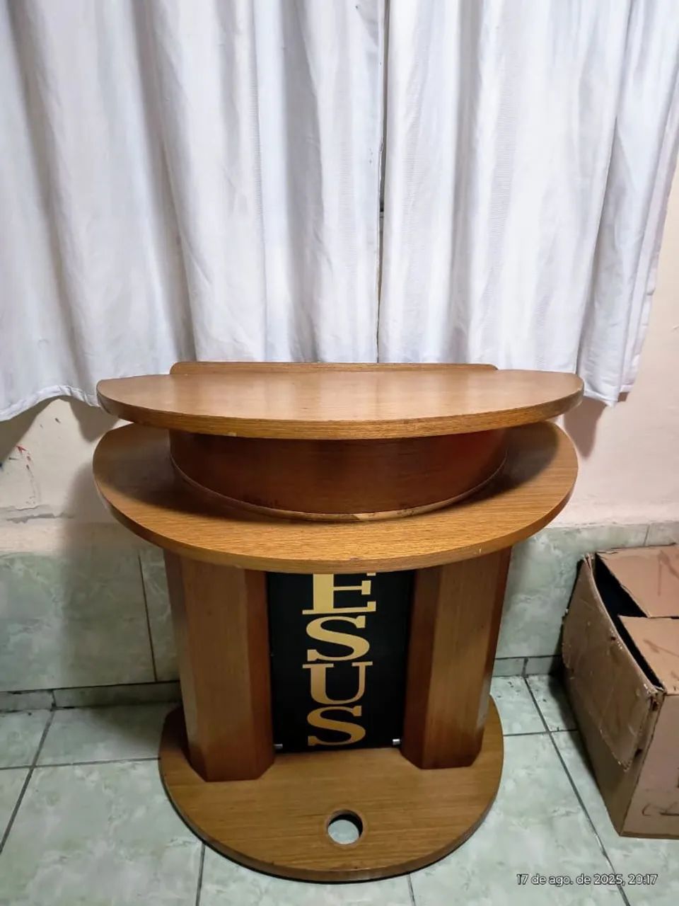 Púlpito de madeira igreja  - Foto 5