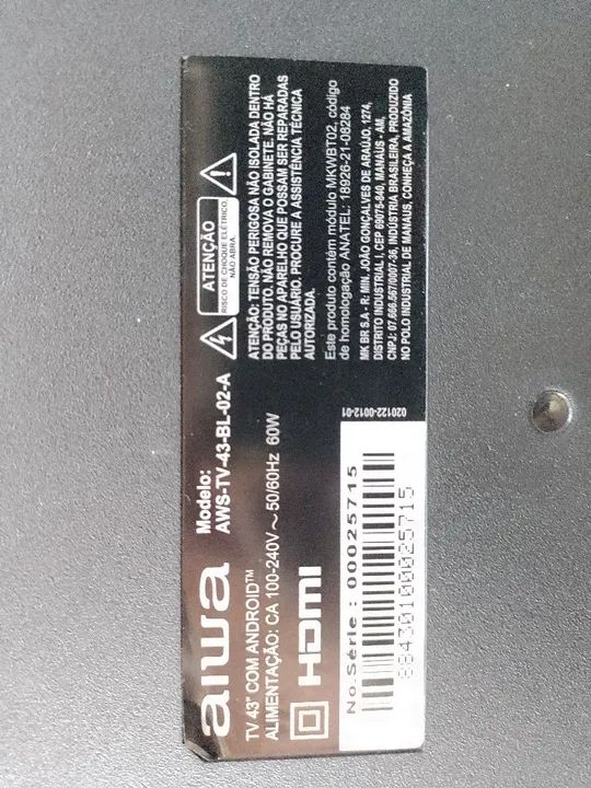 TV 43 polegadas Aiwa para retirada de peças 