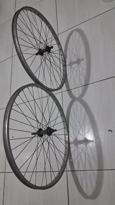 Jogo de jante completa traseira e dianteira aro 26 para bicicleta 