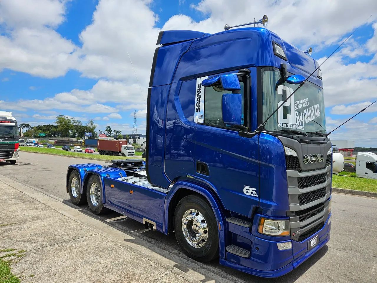 Scania R540 6x4 Bug Leve mola Teto Alto automático RETARDER Farol de teto e grade  - Foto 8