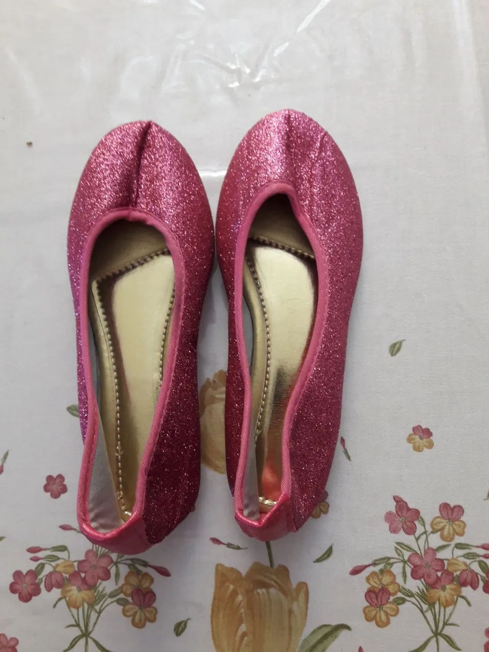 Sapatilha Rosa Glitter Infantil - Foto 3