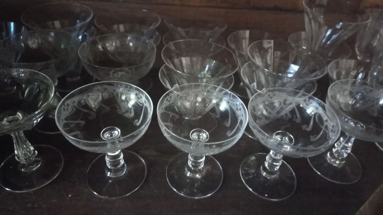 Taças de cristal st louis 