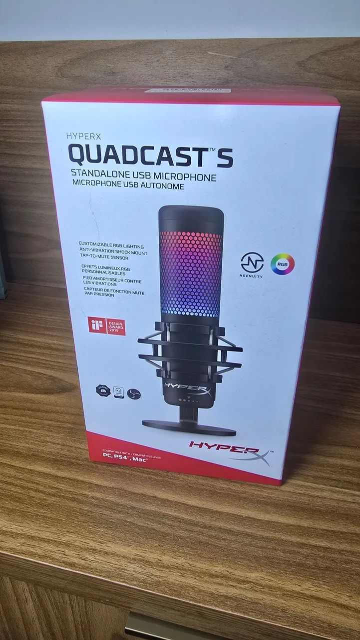 Microfone Condensador HyperX QuadCast S - RGB - Foto 2