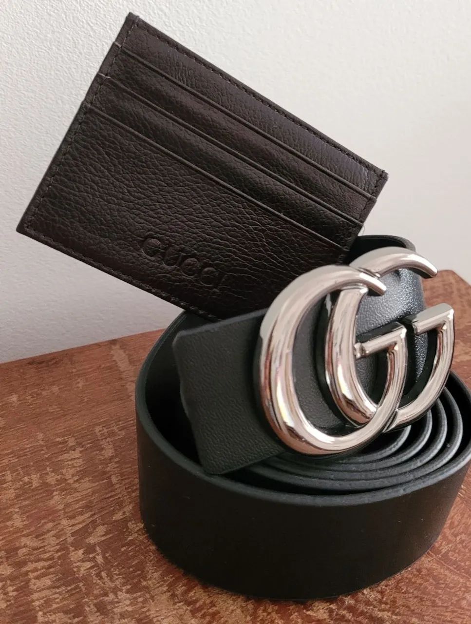 Kit Cinto Gucci GG + Carteira de Cartões importados e novos - Foto 2