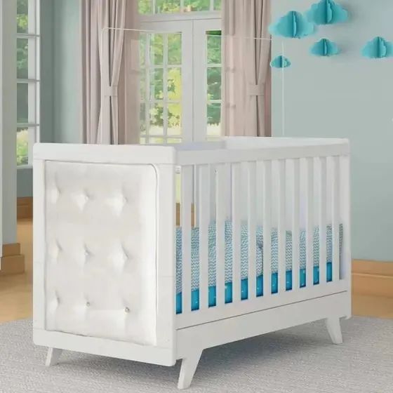 Berço Cama Americano Retrô 100% MDF, Com Captone - Peroba - Foto 4