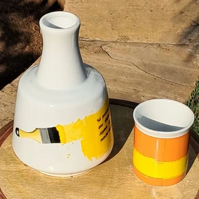 Moringa Porcelana com Copo - Tema Sol e Inspiração Artística Pablo Picasso - Foto 3