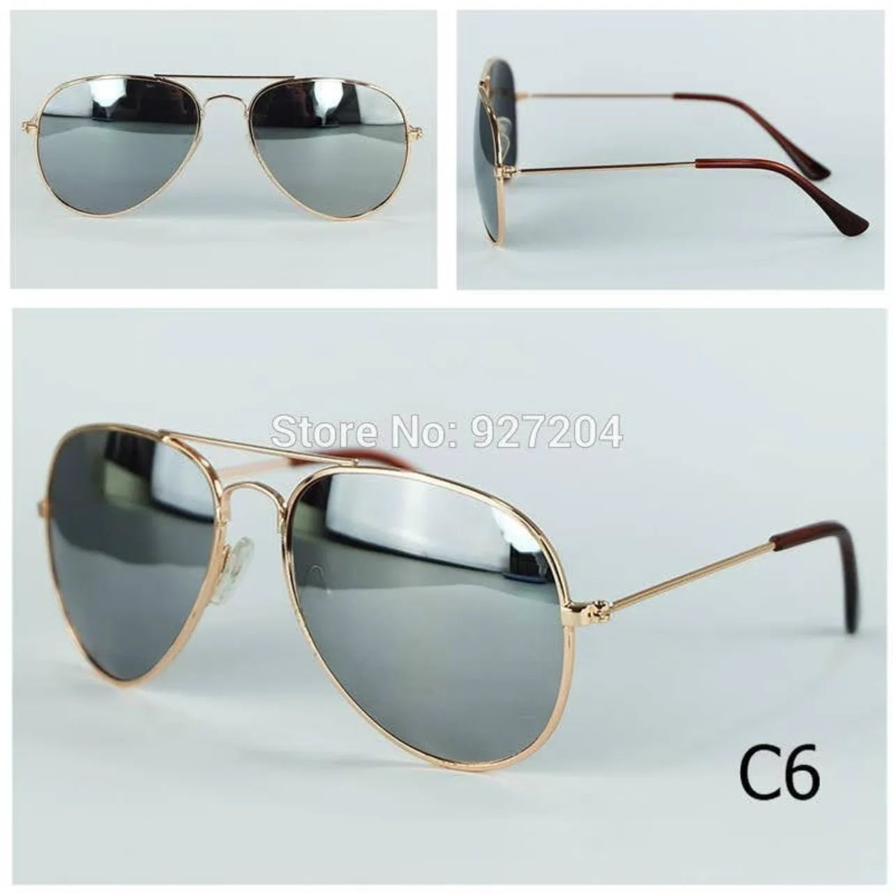 Óculos de Sol UV 400 Aviador Espelhado - Foto 4