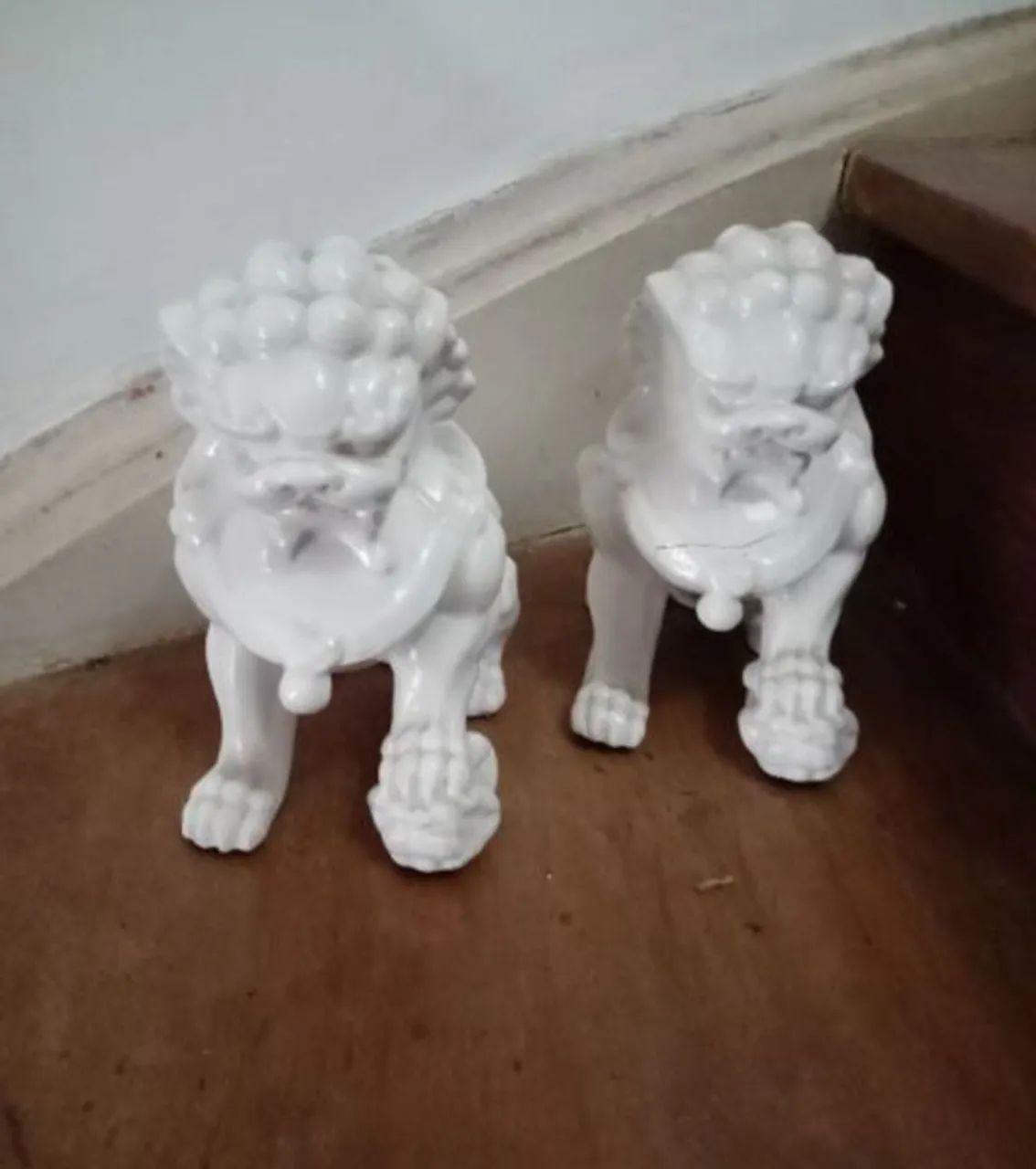 Par Estatuetas de Leão Chinês - Decoração Oriental