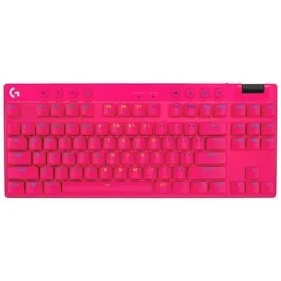 Teclado Gamer Sem Fio Logitech G PRO X TKL - Rosa Magenta