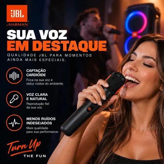 Microfone JBL PartyBox Sem fio - Foto 5