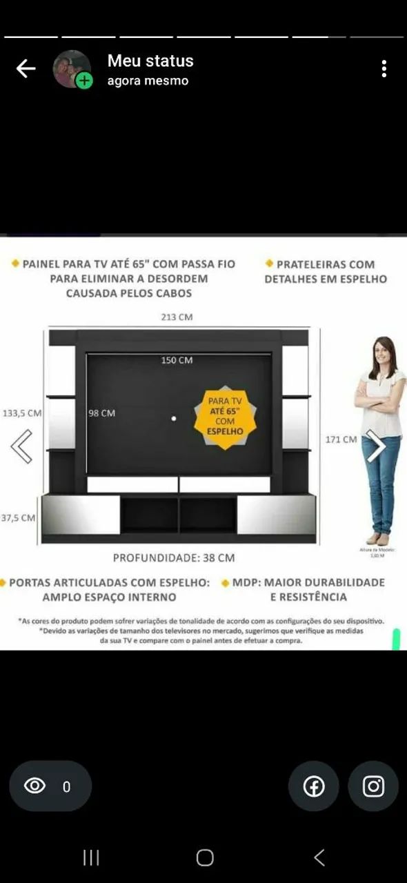 Rack pra tv 65 polegadas - Foto 2