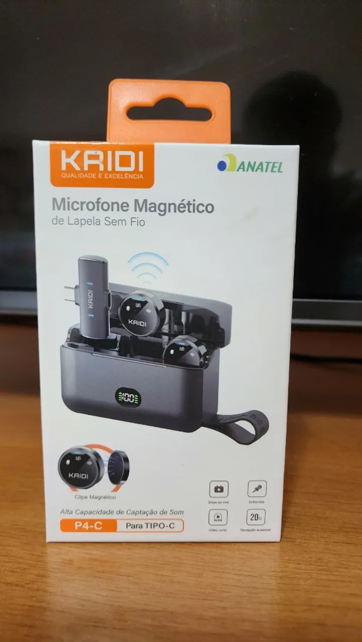 Microfone Magnética de Lapela Sem Fio  - Foto 2