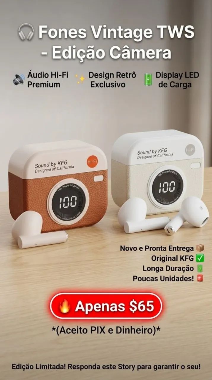 Fone de ouvido bluetooth 