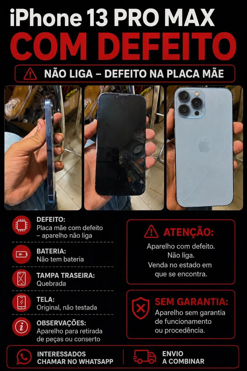 Sucata iPhone 13 Pro Max 