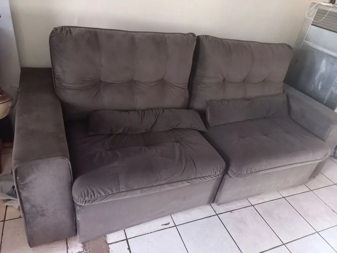 Sofá retrátil 2.40 mt, feito sobre medida por rei do Sofá. - Foto 2