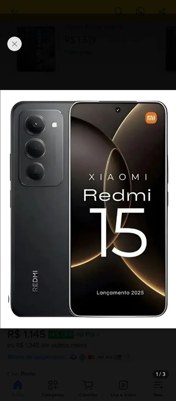Vende -se Celular Redmi 15 256 G /8 Ram novo  - Foto 5