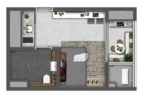 PLANTA 28m²