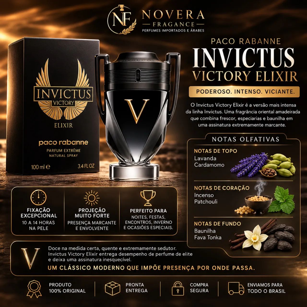Invictus Victory EDP 100ml - Lacrado selo ADIPEC  - Foto 2