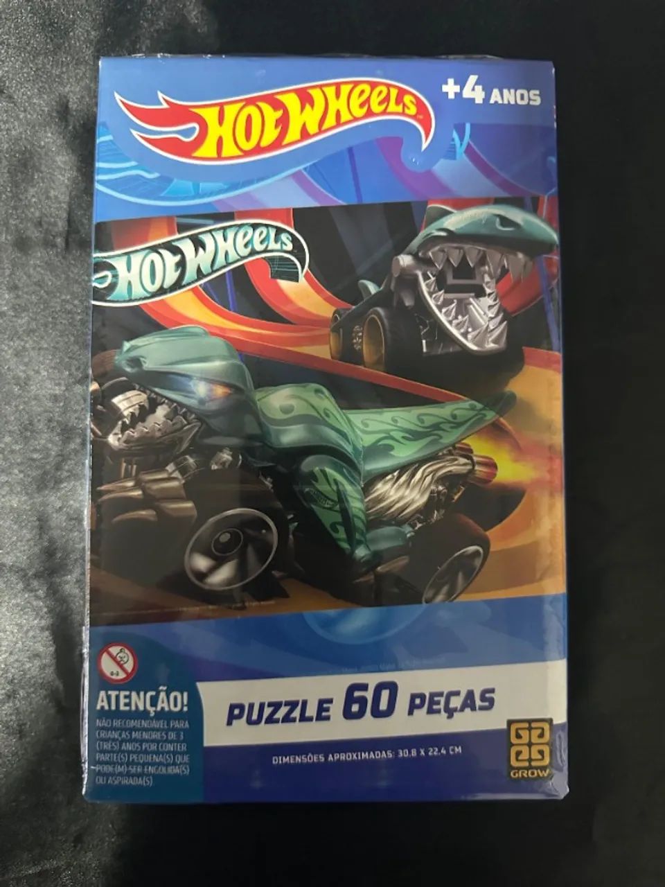 Quebra Cabeça Hot Wheels 60 Peças Grow - Foto 2