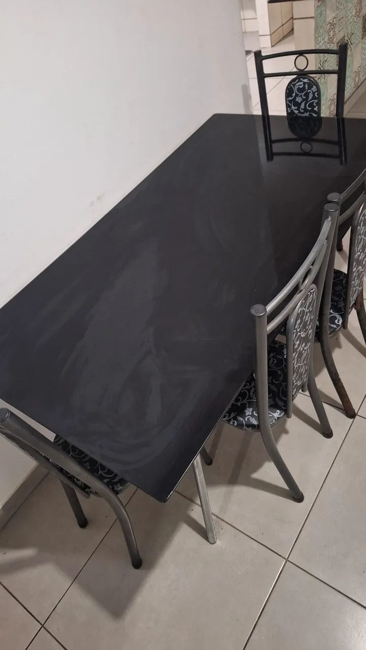Mesa de vidro 4 cadeiras - Foto 4